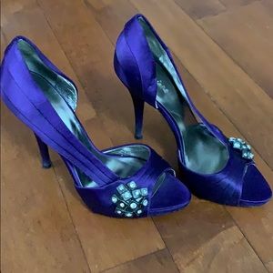 Beautiful Purple satin Marciano heels